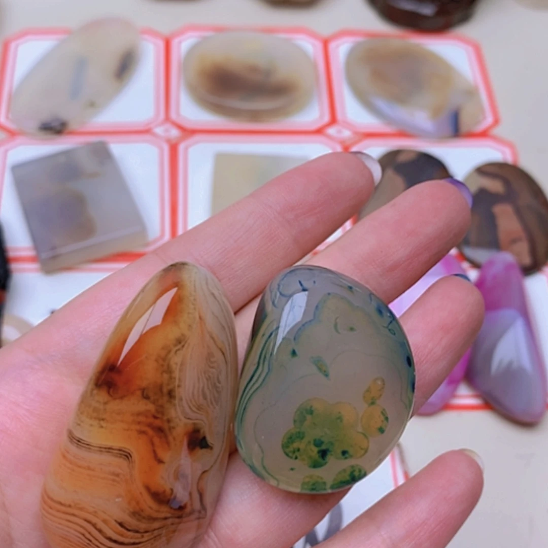 【闪购商品】未镶嵌玛瑙/玉髓珠宝半成品然**物