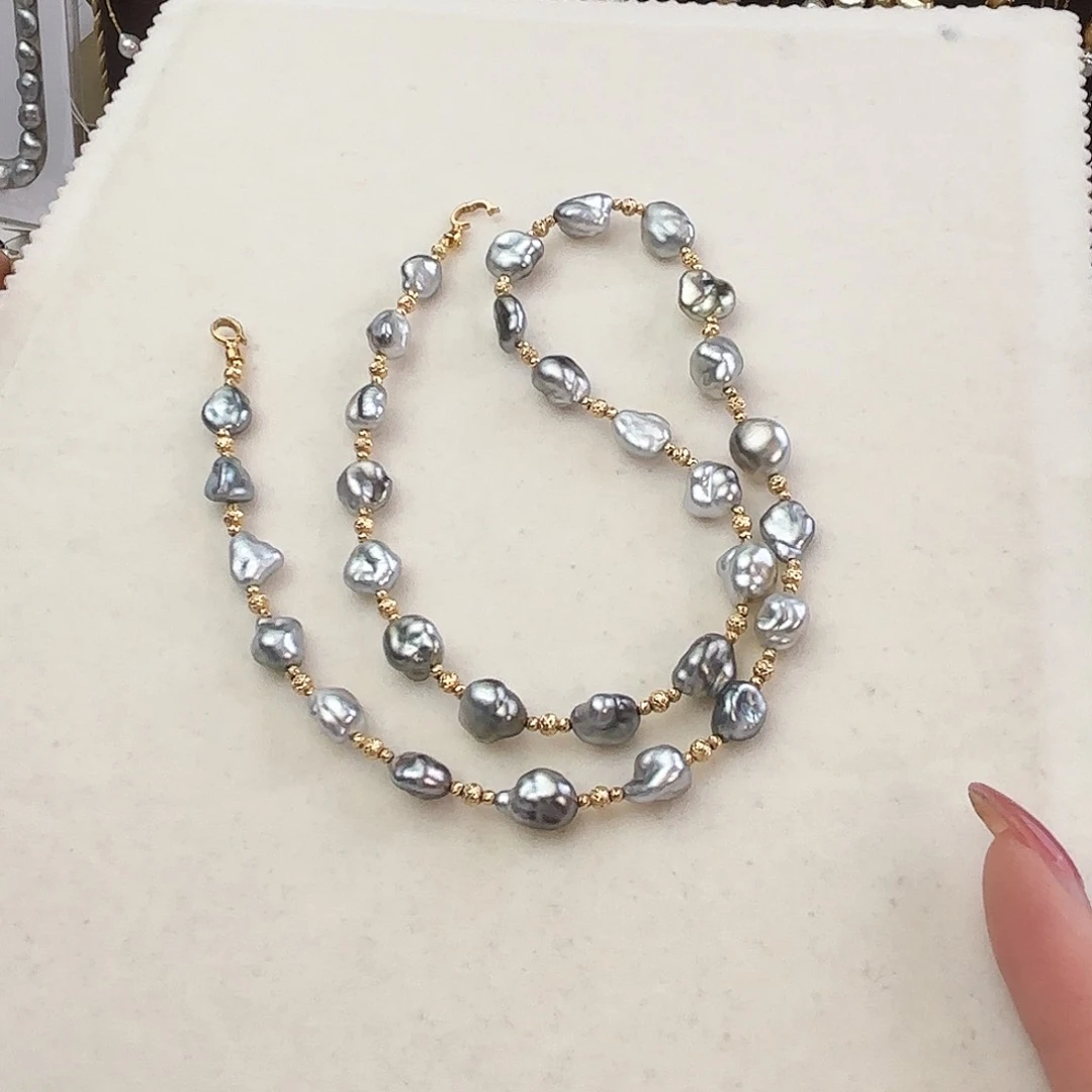 18K金镶嵌颈饰海水珍珠