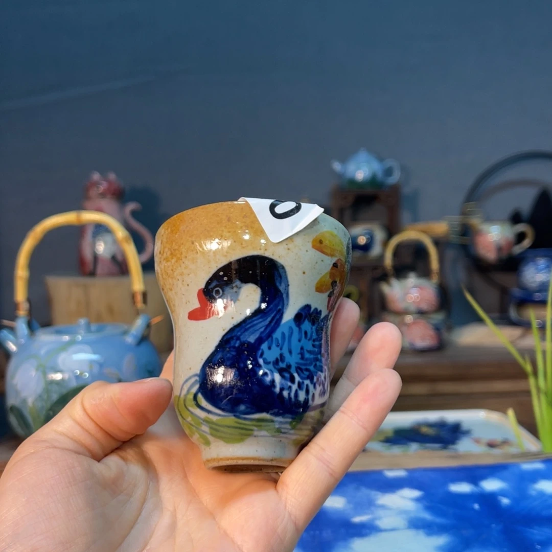 杯素浅陶瓷手工手绘