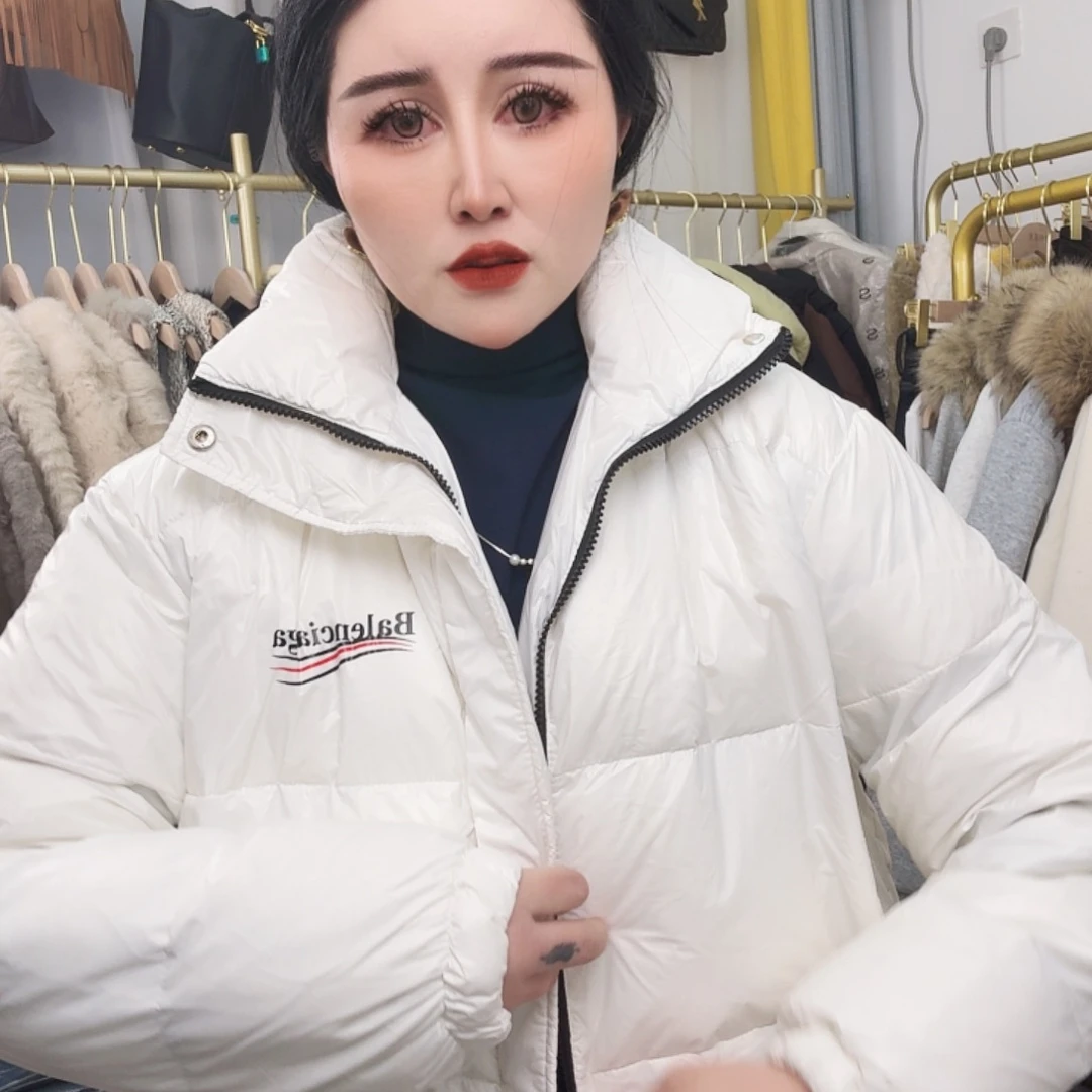 定制白色棉服带标秒杀不退不换213