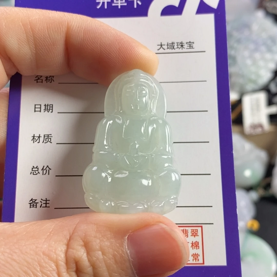 翡翠颈饰未镶嵌观音