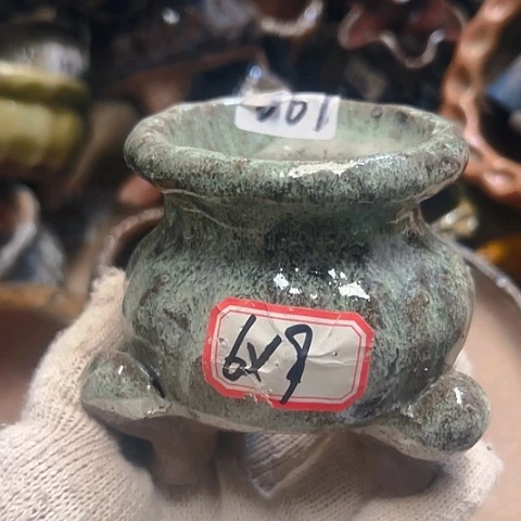 红陶。****，粗陶花盆手工