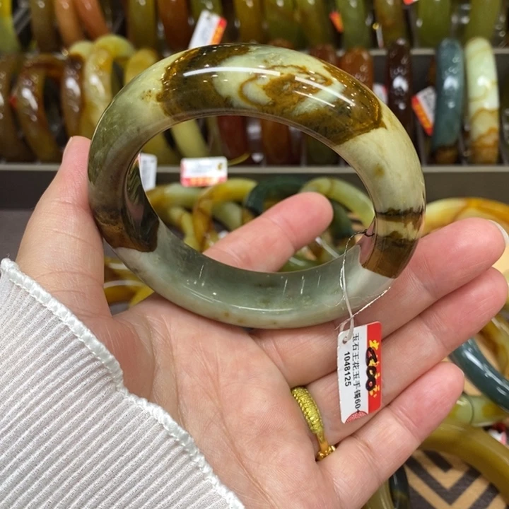 未镶嵌蛇纹石玉手镯