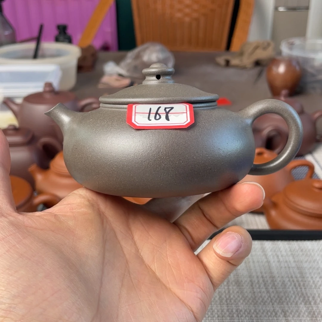 茶壶紫砂【特价款】半手工天青泥寒江壶160cc