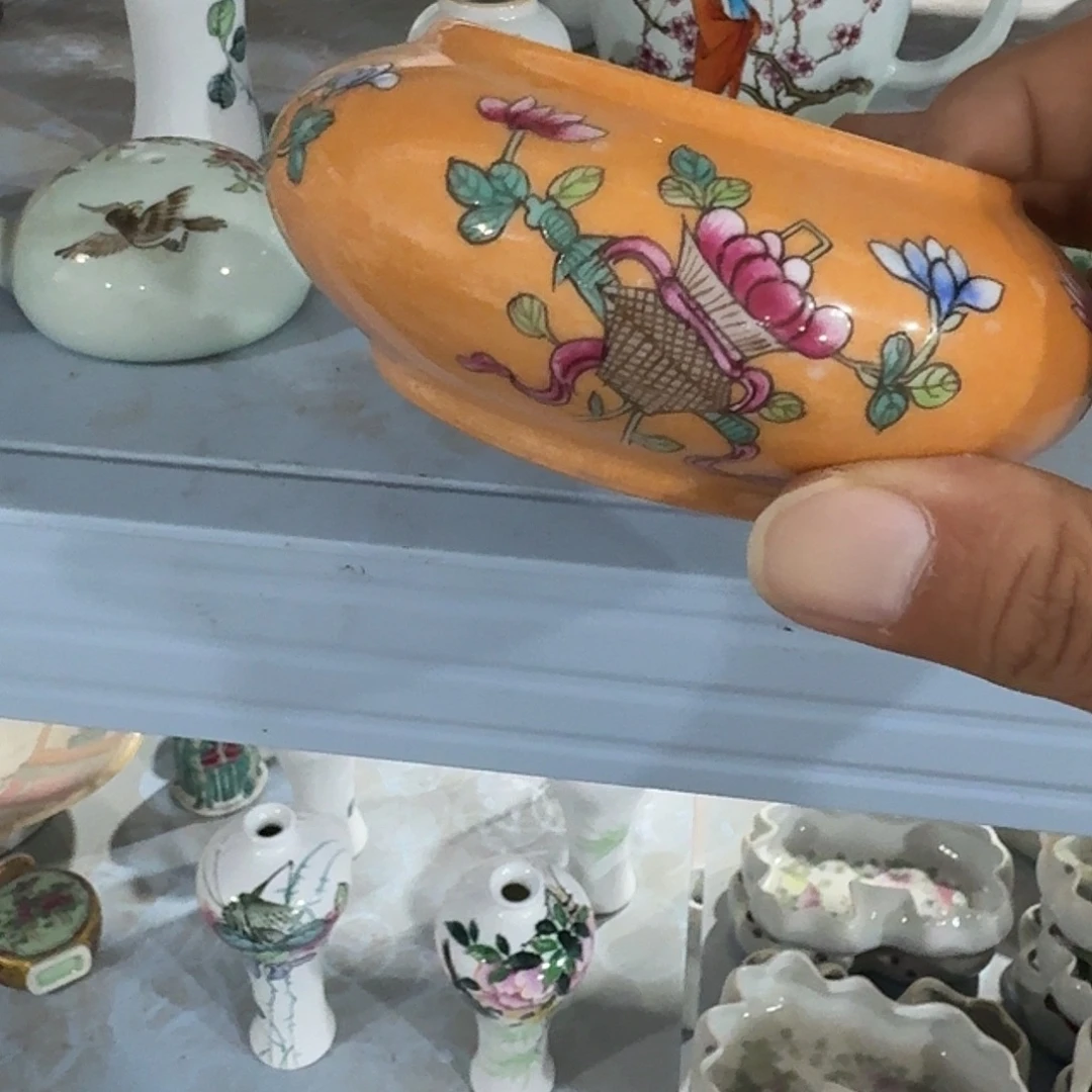 瓷片摆件手绘瓷器全部处理