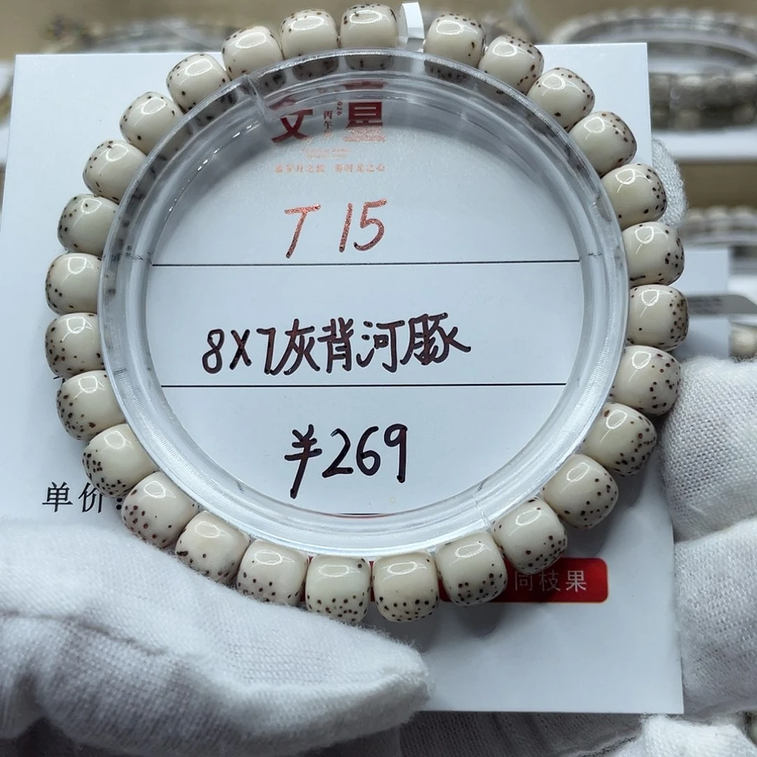 星月菩提吊坠8-7灰背河豚T15