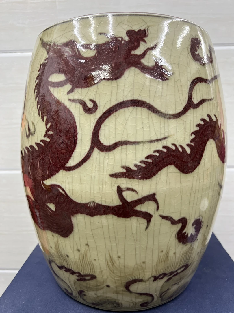 鼓凳陶瓷龙凳高档大气上档次创意龙纹精美工艺品