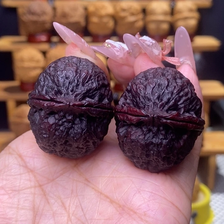 把件文玩核桃二龙戏珠36号38尺