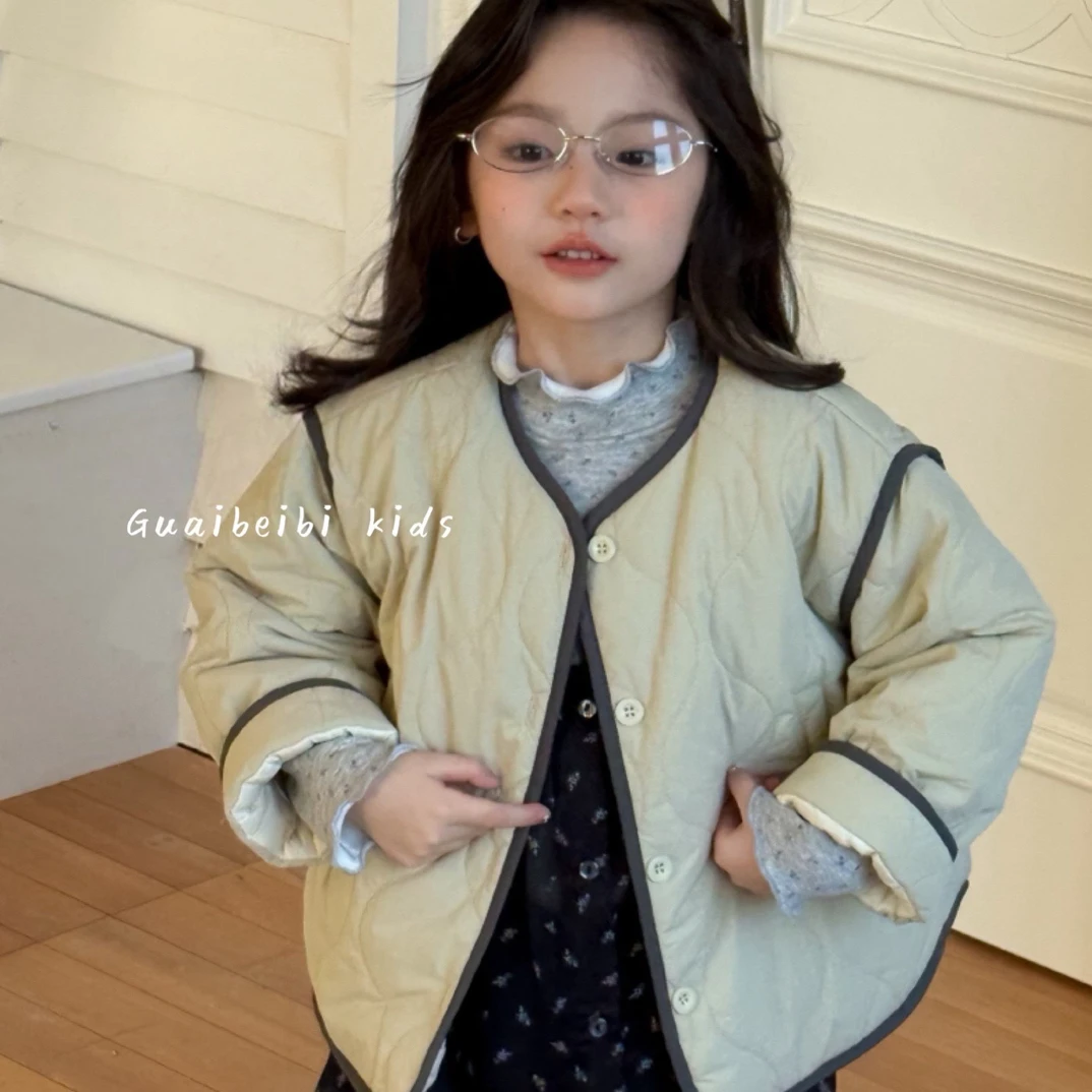 韩版常规款圆领纯色棉袄棉服加绒短款加厚