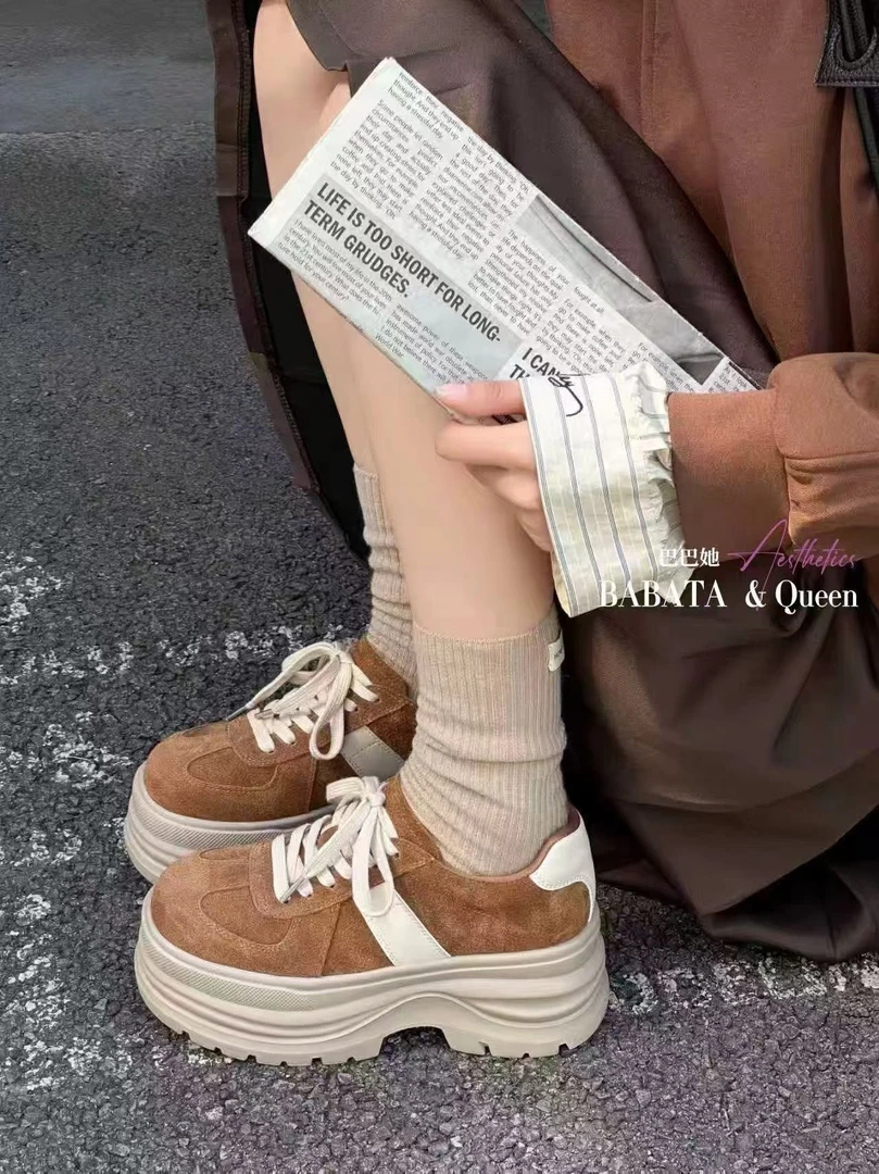 唐琪女装【698160】厚底增高系带单鞋