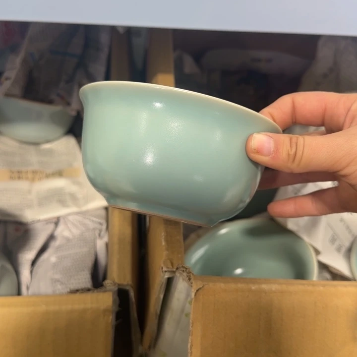 微瑕仿古不开片餐碗