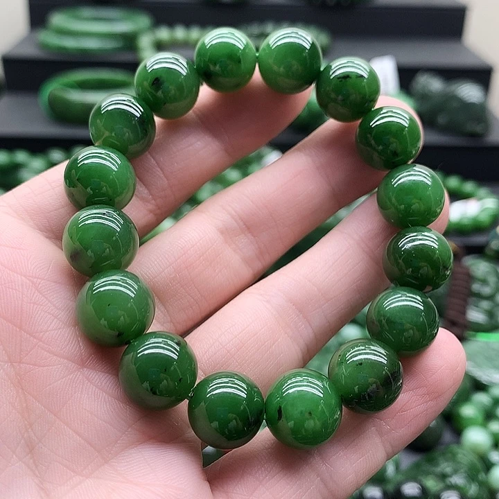 手链未镶嵌和田玉（碧玉）