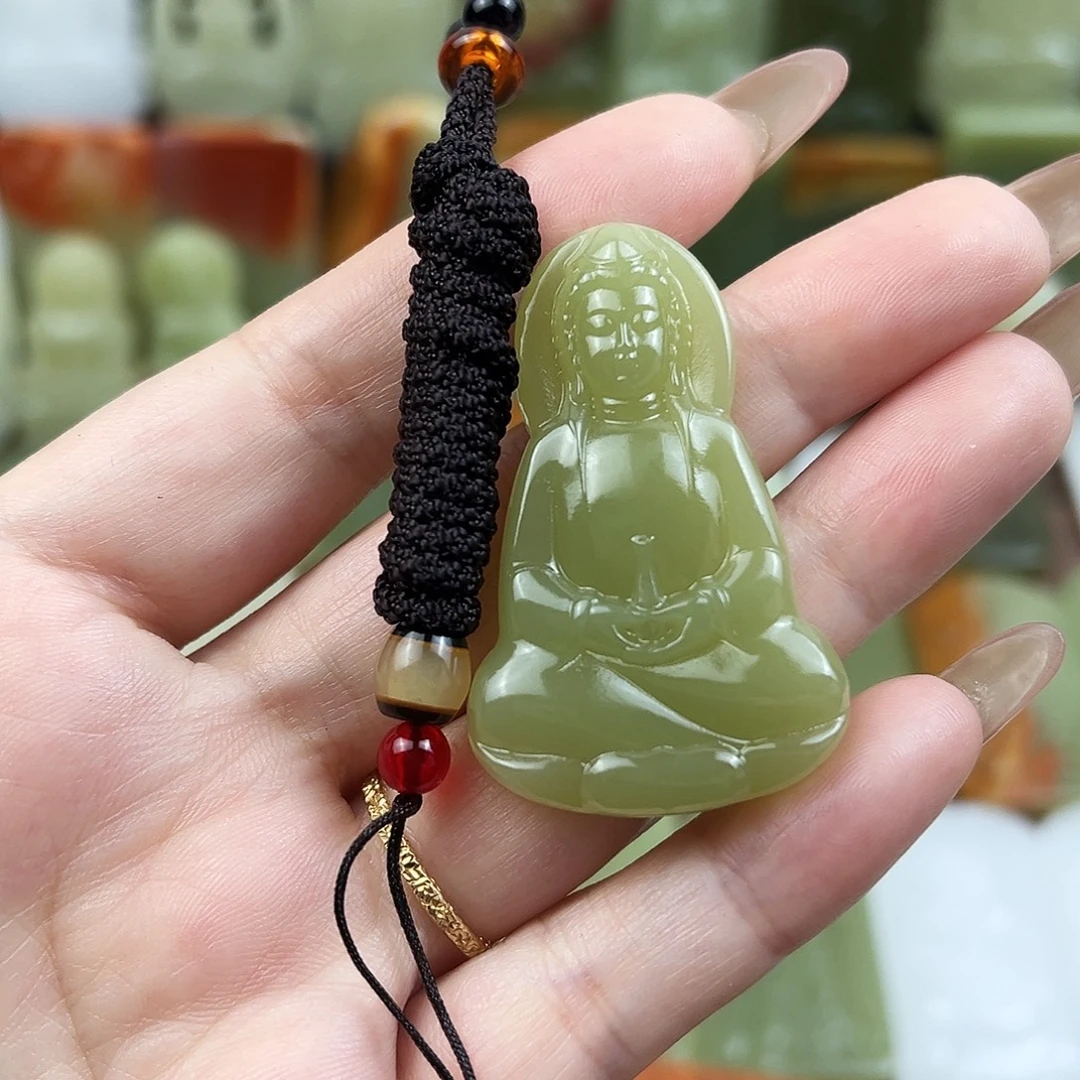 翠绿色立体观音菩萨