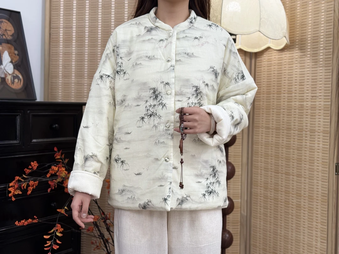 2025款新中式秋冬长袖国风棉服