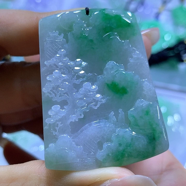 翡翠未镶嵌颈饰天然翡翠A货吊坠