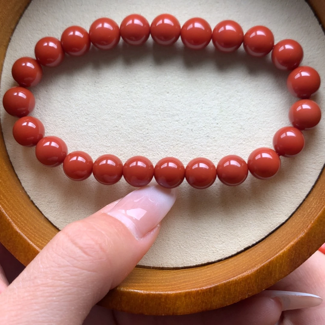 南红玛瑙未镶嵌保山天然原矿南红8mm+手串