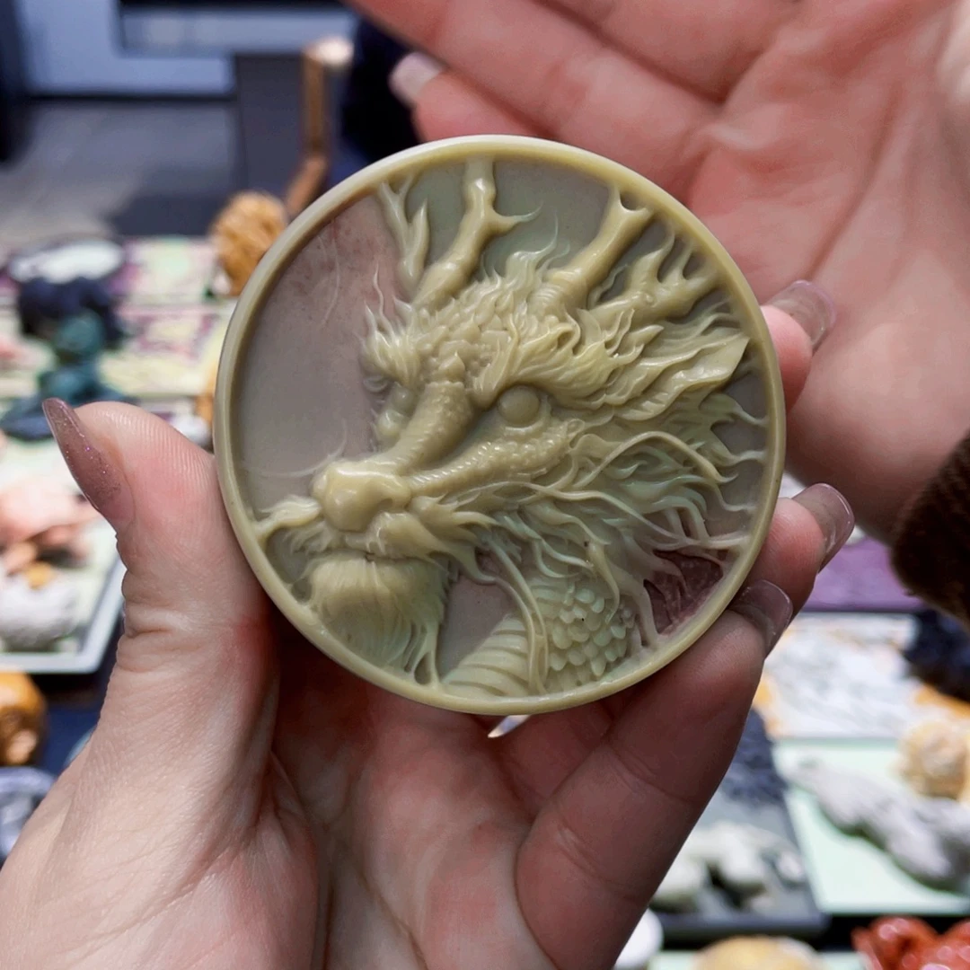 龙盖置紫袍玉带石手工