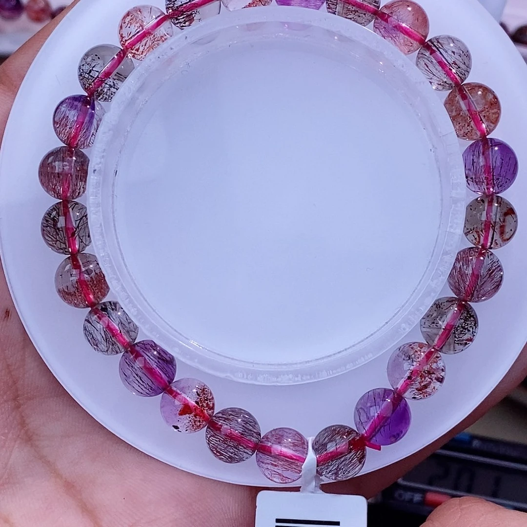 未镶嵌手串水晶黑加侖超七7m