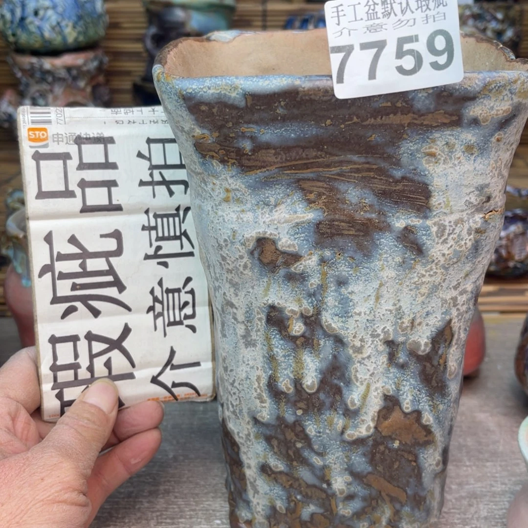手工花盆默认瑕疵完美者勿拍