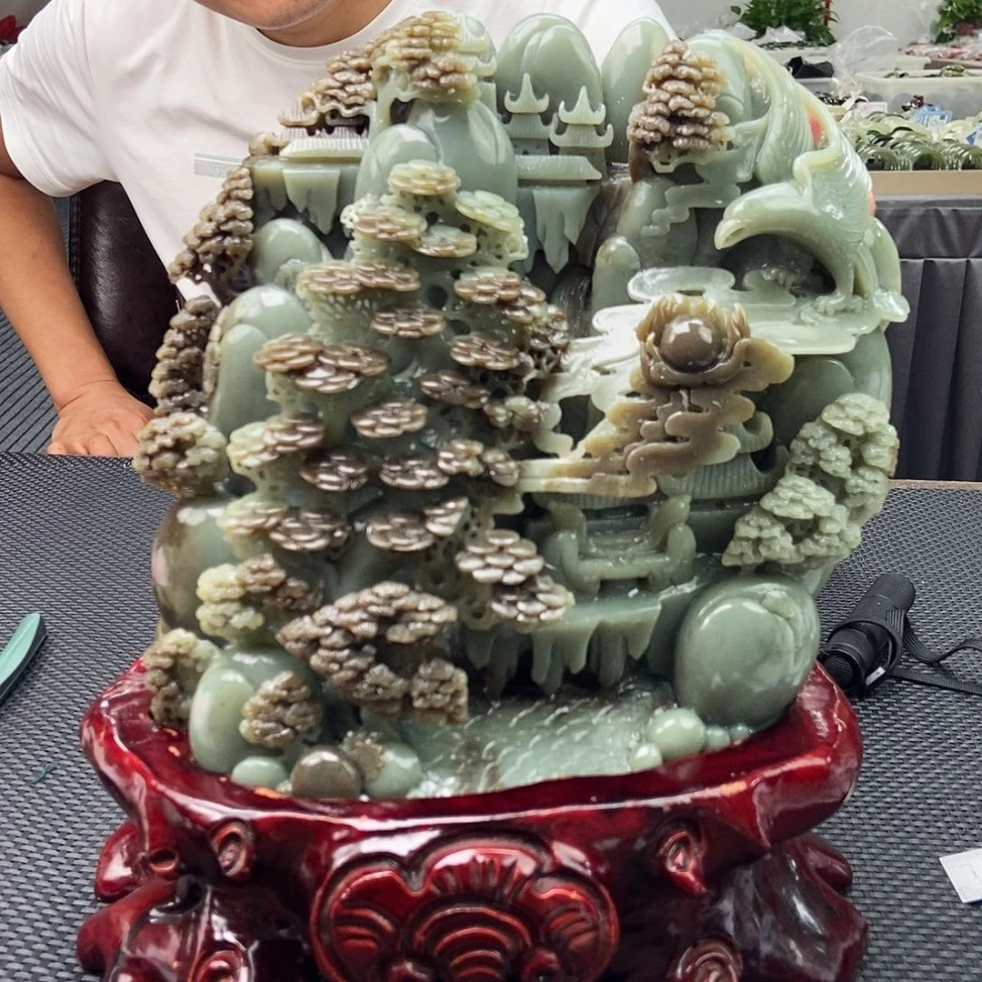 和田玉未镶嵌摆件拍一发一