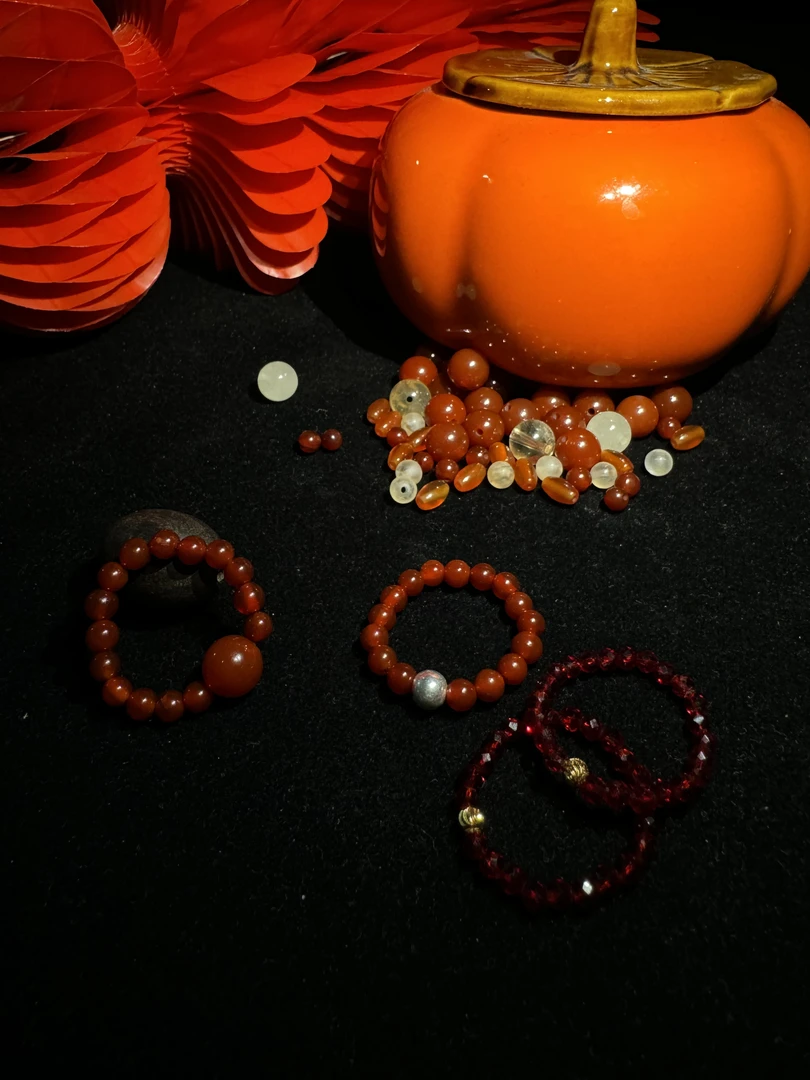 《吉运》X.xin饰品.深红色简约戒指个性好运