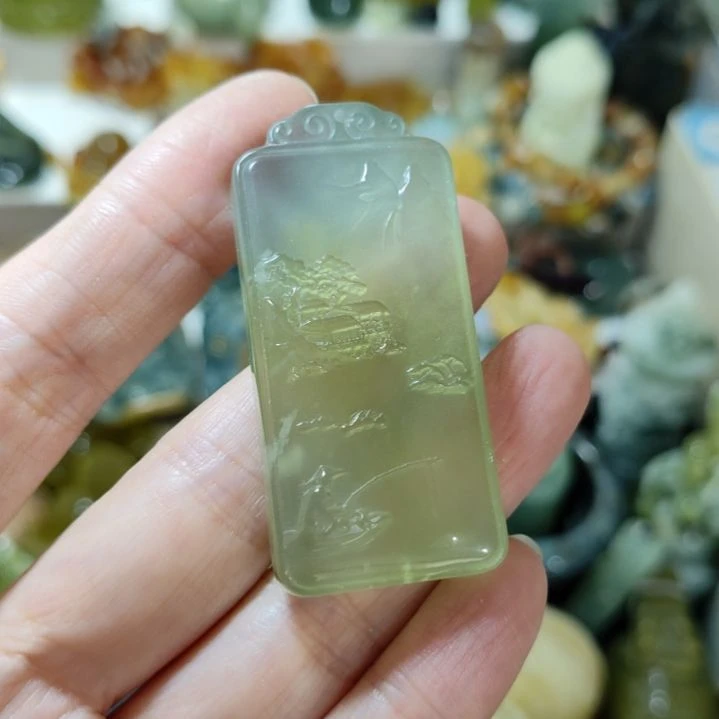 岫玉未镶嵌挂坠款式