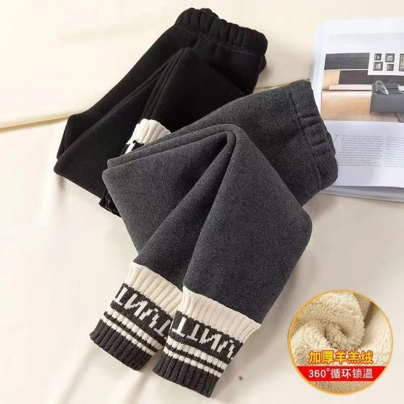 女童加绒打底裤儿童加厚秋冬装外穿洋气女宝宝棉裤一体绒裤子女孩