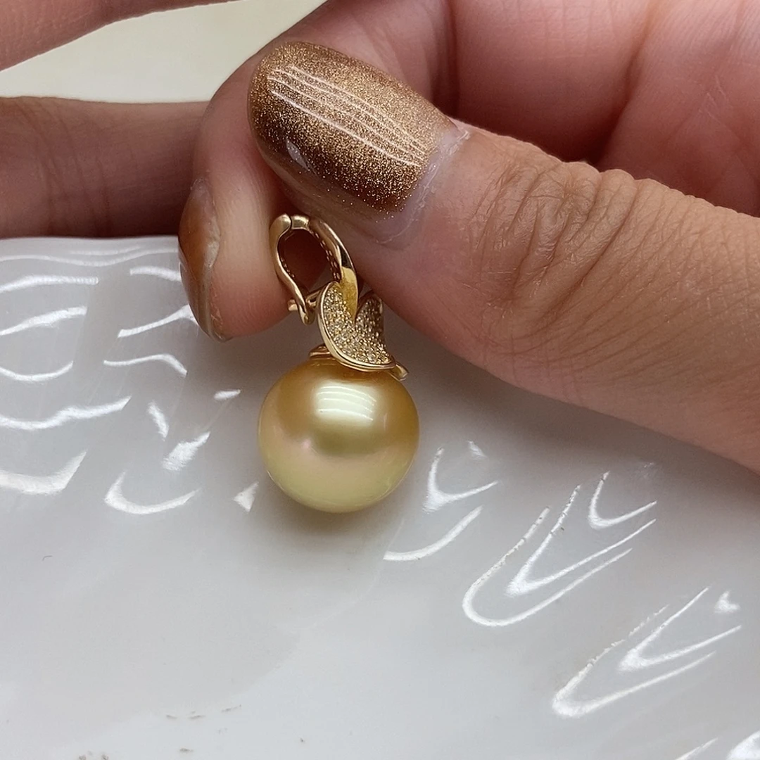 银S925镶嵌吊坠(不含链)海水珍珠