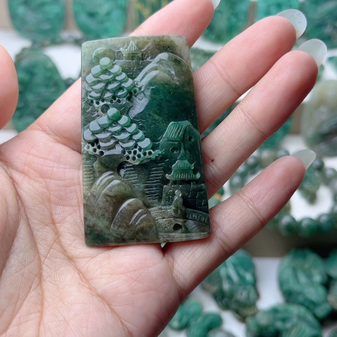 独山玉未镶嵌挂件北****6