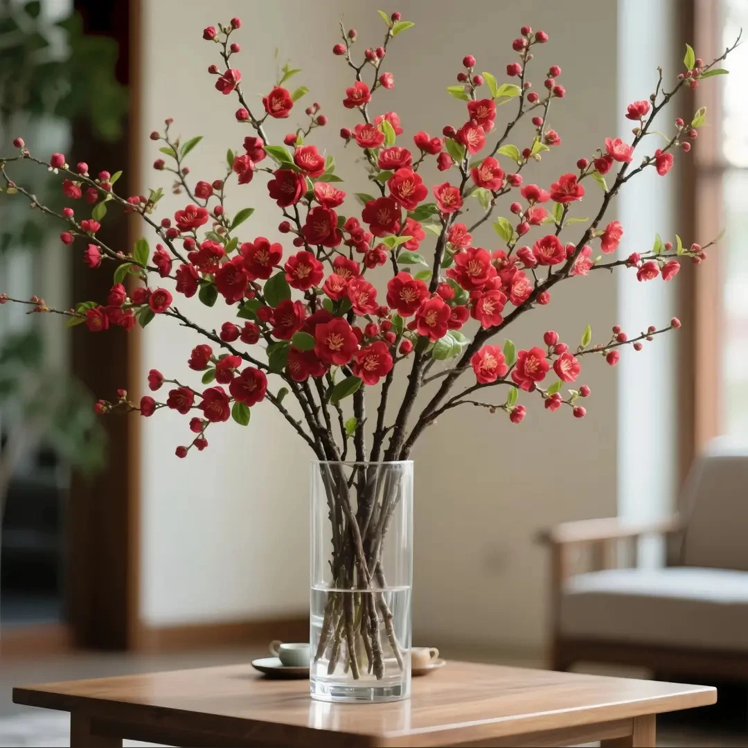 【水培梅花】鲜枝浓香型水培梅花枝红梅带花苞耐寒花卉绿植懒人好养
