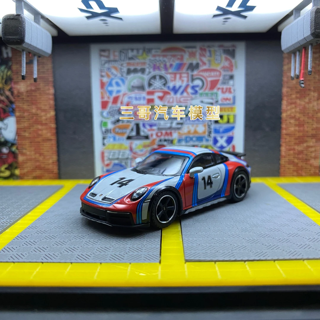 MINIGT 1:64 #964 保时捷 Porsche 911 Dakar 14号 合金汽车模型