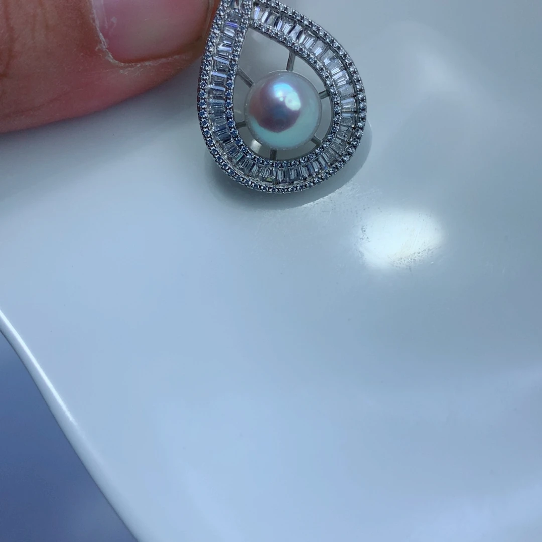 海水珍珠颈饰银S925镶嵌