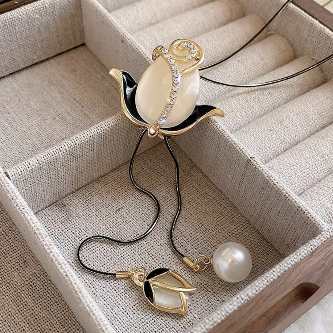 钛钢项链 毛衣链长款饰品小众气质百搭秋冬挂件服装轻奢韩版配饰