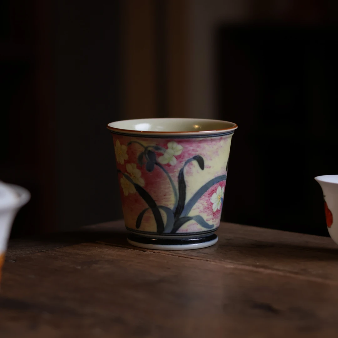 【小田甄陶】水仙-霖溪山房-主人杯（霖溪0046）