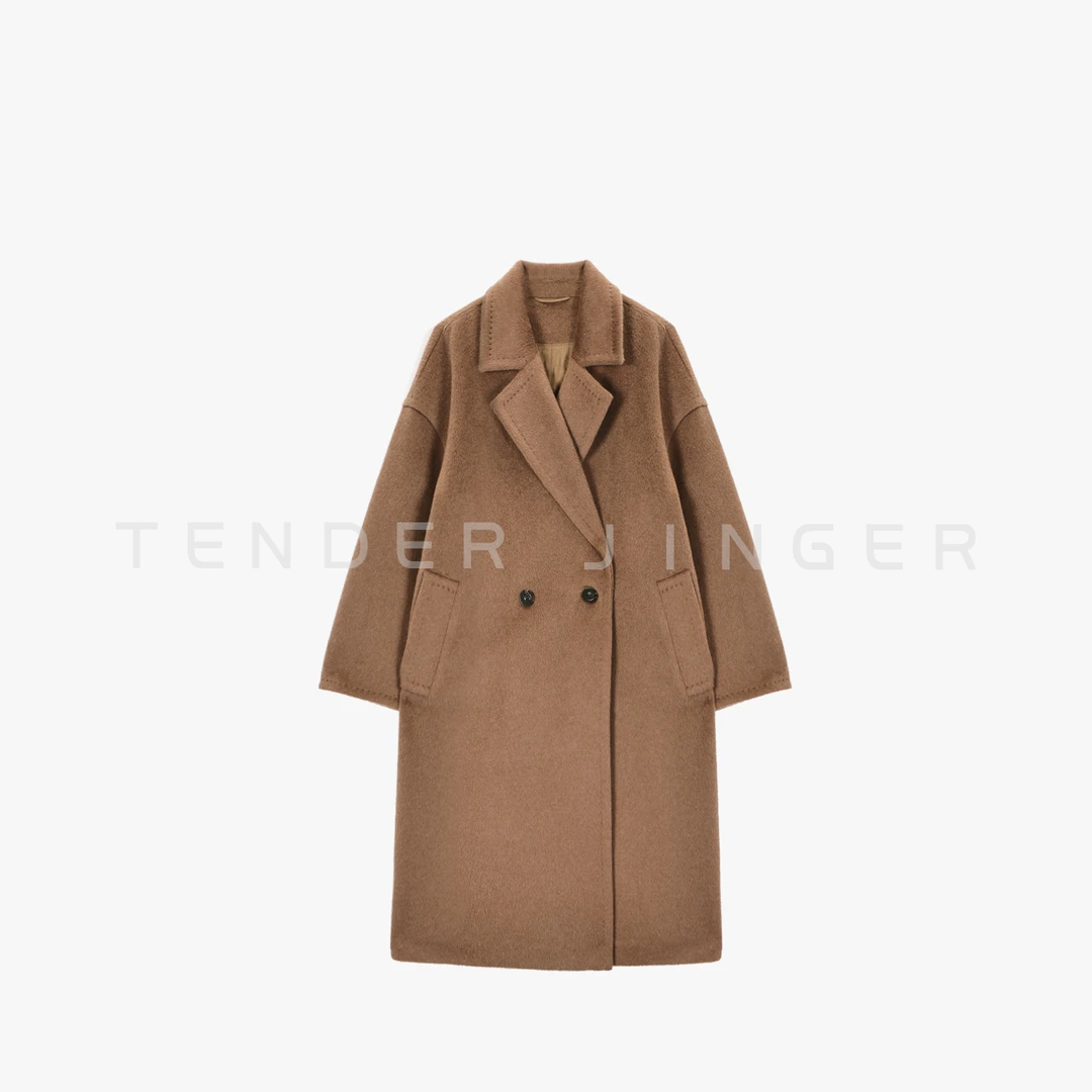 Tender Jinger｜线下专供 平驳领苏丽长款大衣外套T54KLM50477