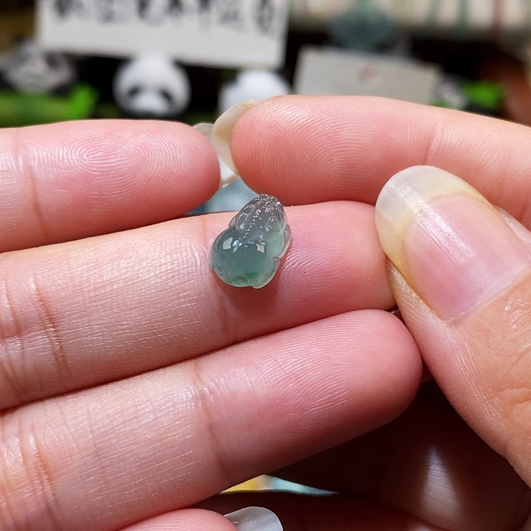 翡翠未镶嵌颈饰飘花貔貅