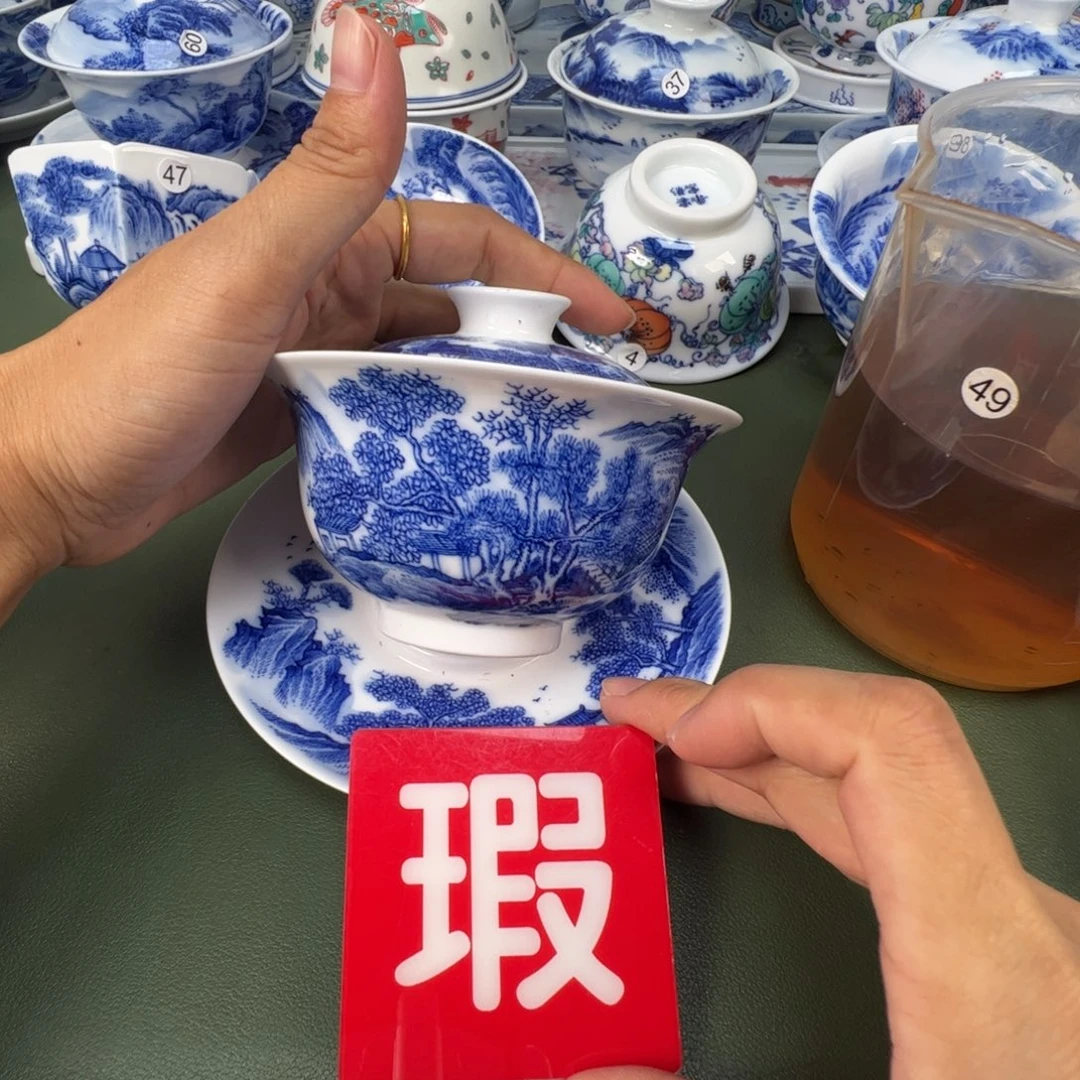 景德镇纯手工纯手绘茶具木木48