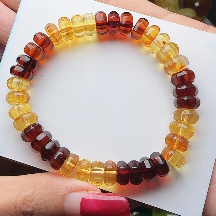 琥珀未镶嵌手链吊坠