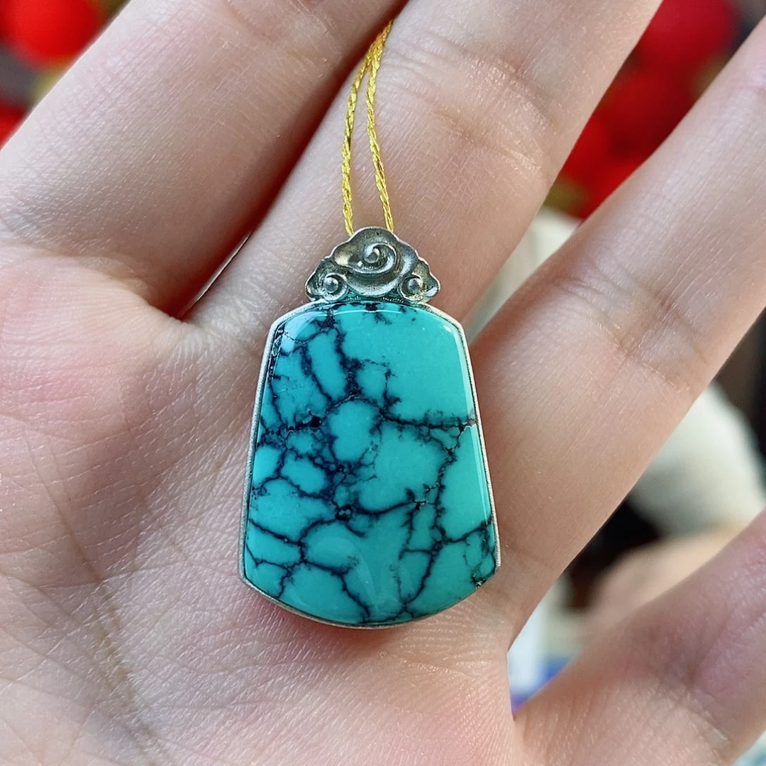 绿松石银S925镶嵌珠宝奇石