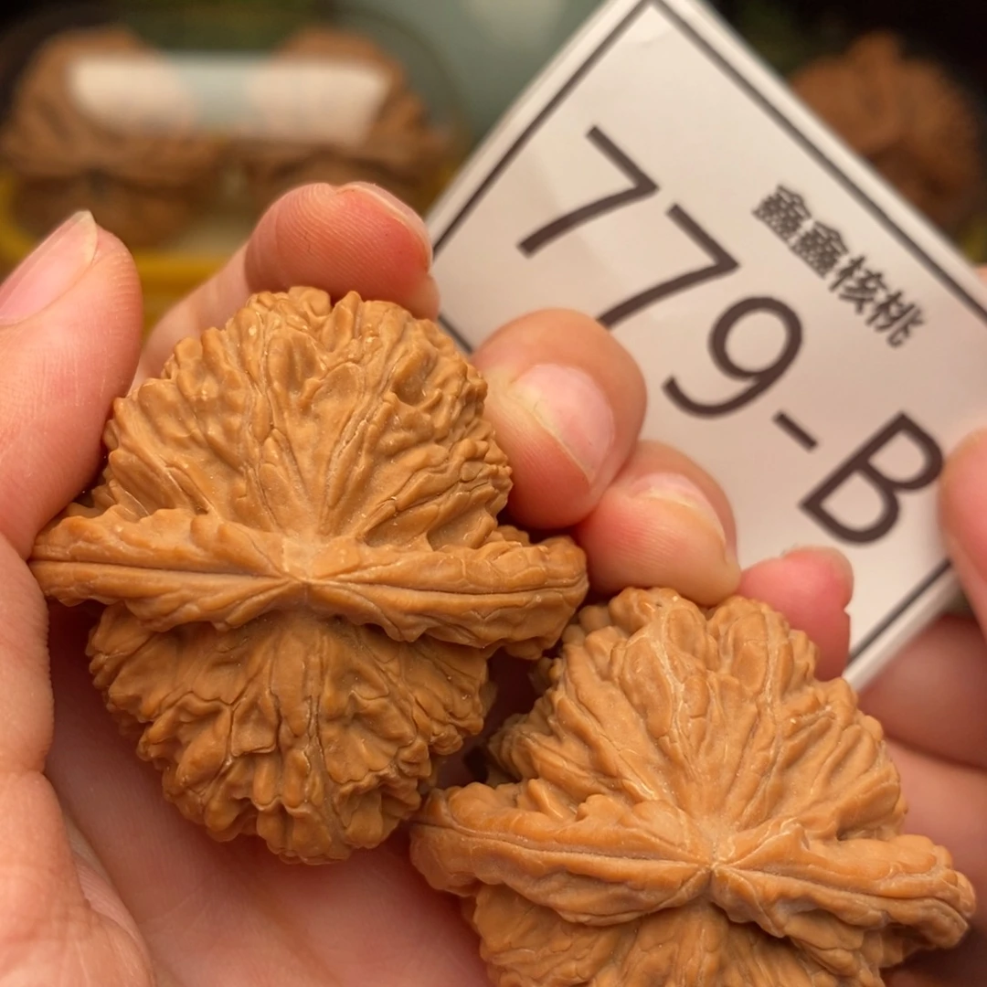 把件文玩核桃白狮41……