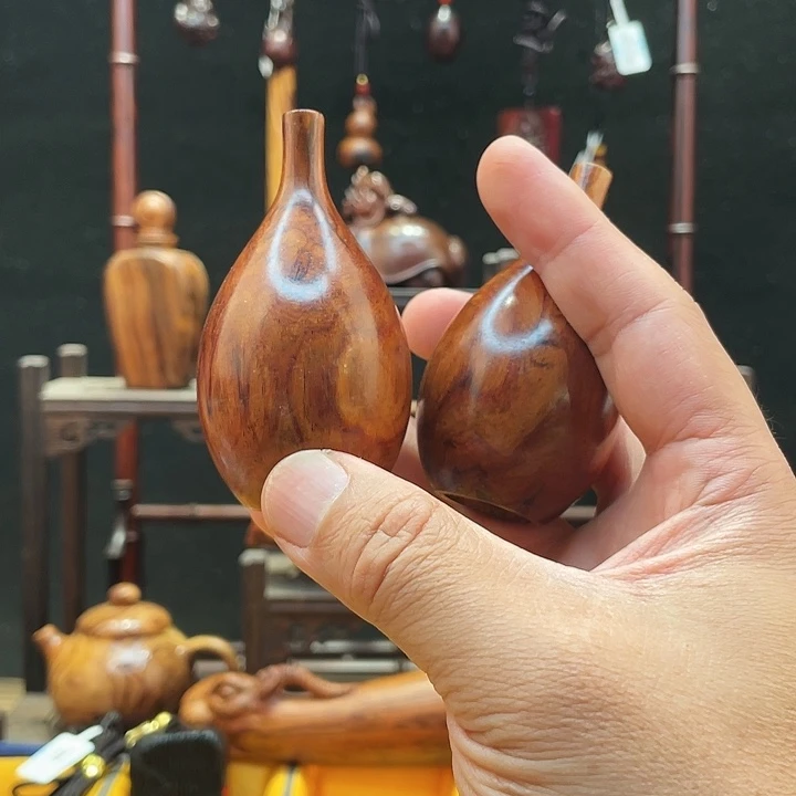 黄花梨/降香黄檀花瓶1对