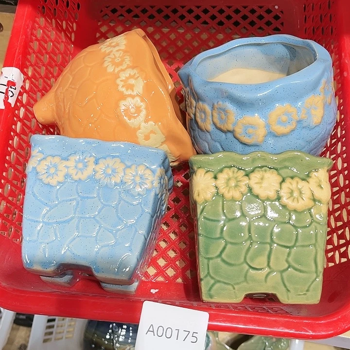 瓷片花盆多肉植物艺术品