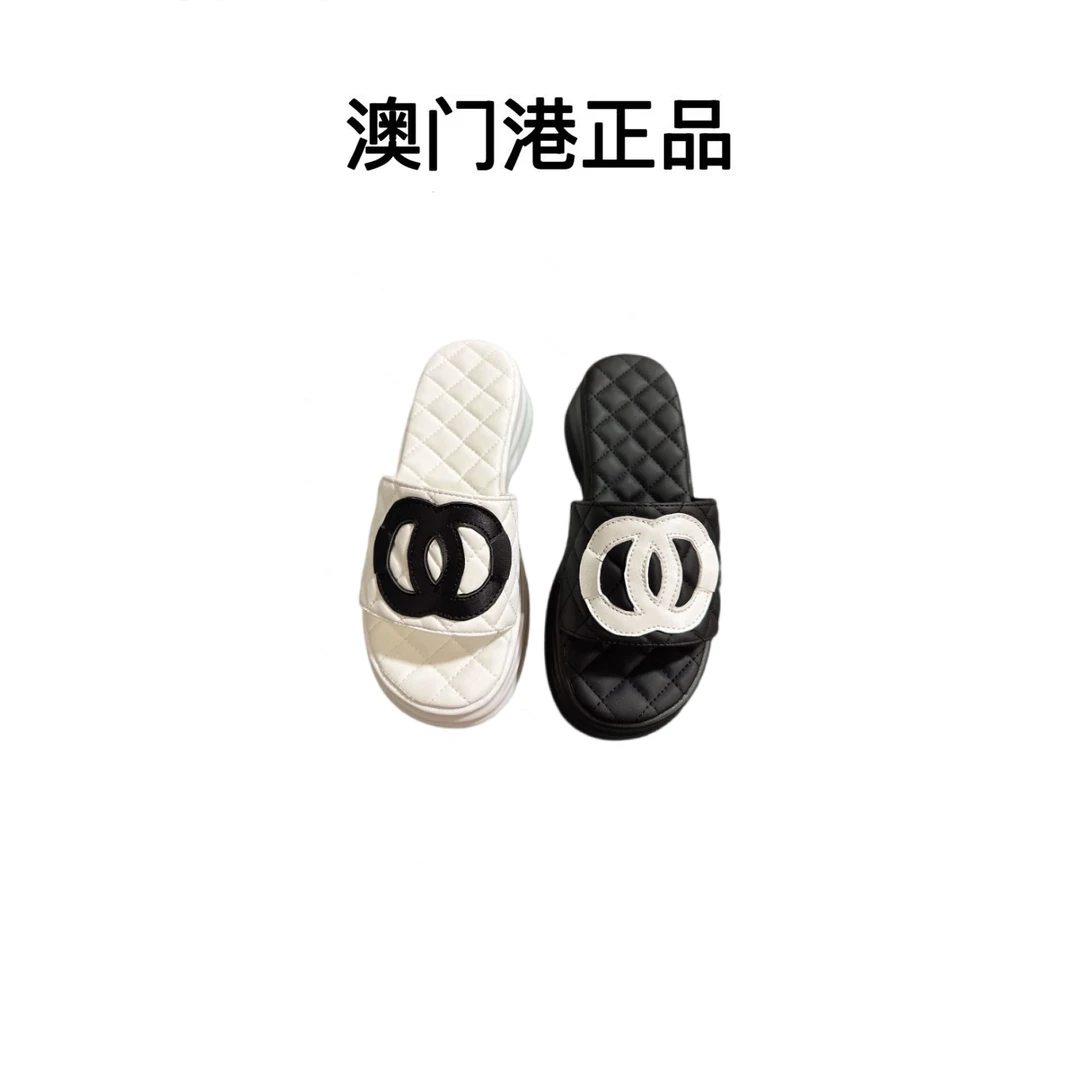 【澳门港正品】2025年夏季新款韩版厚底休闲一字凉拖鞋T621