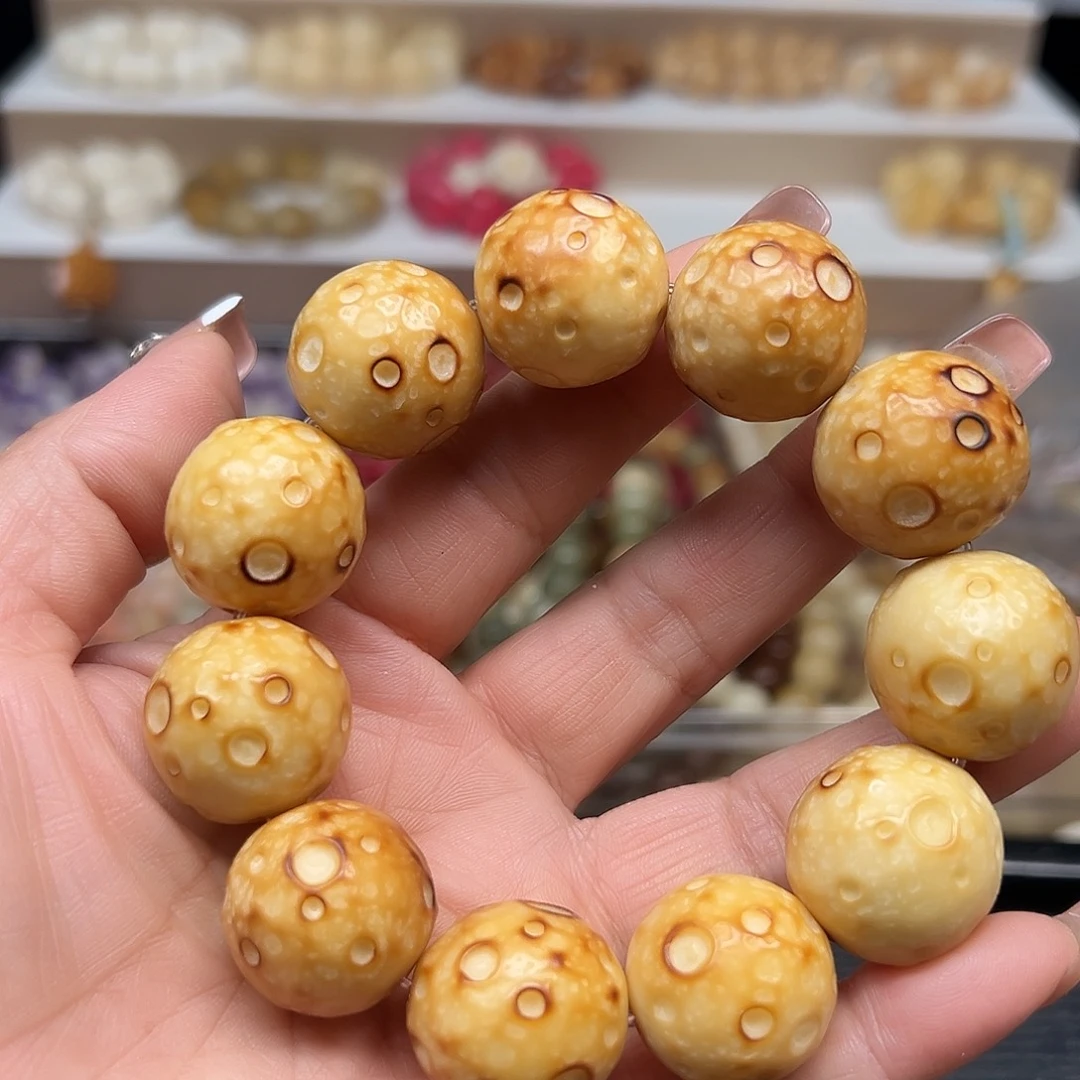 手串菩提根/象牙果通货炭烧大星球11颗
