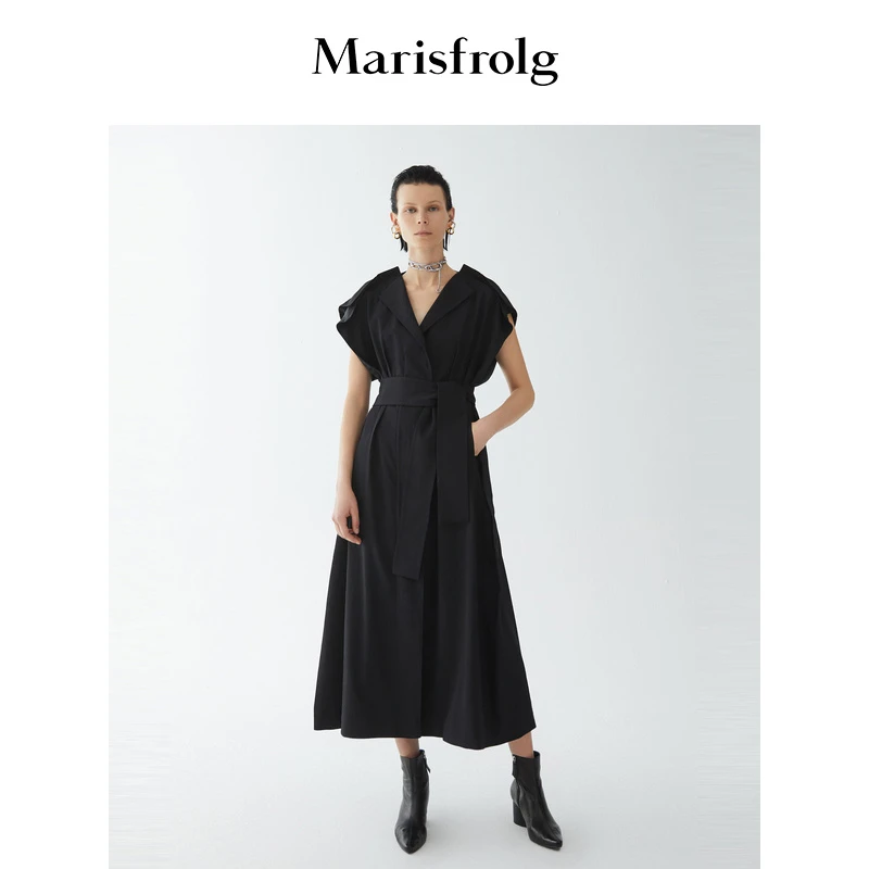 玛丝菲尔专柜同款气质法式通勤优雅连衣裙A1AY3617E