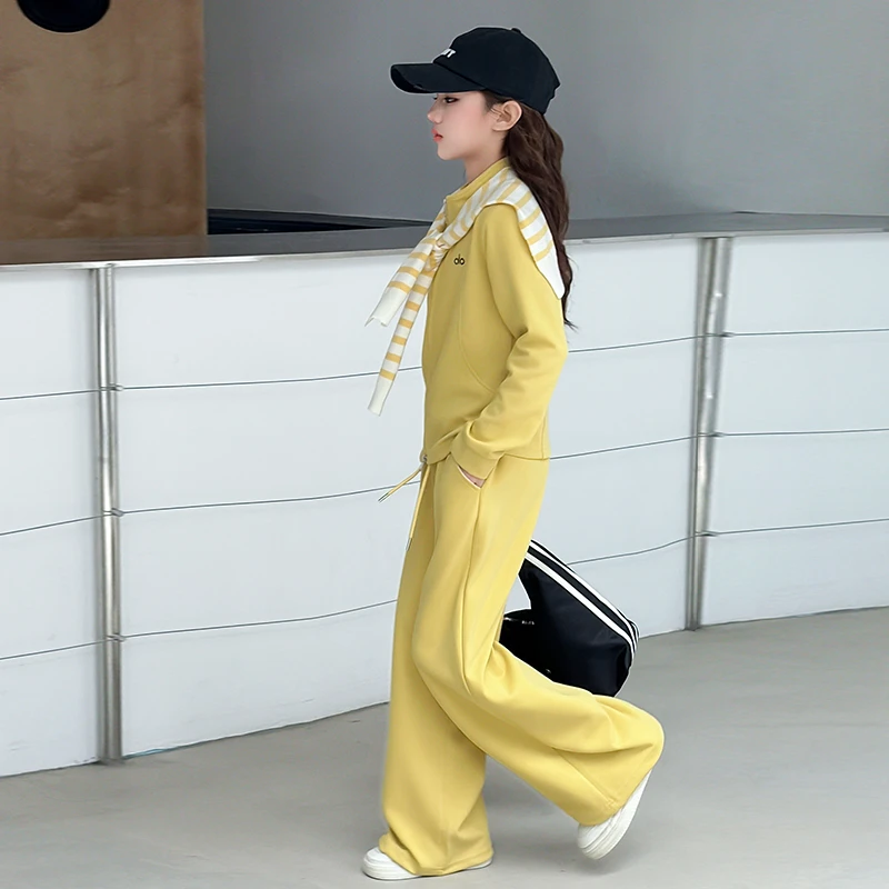 简约潮牌店铺儿童服装2025年新款衣服女童装秋装套装6-12岁高级感