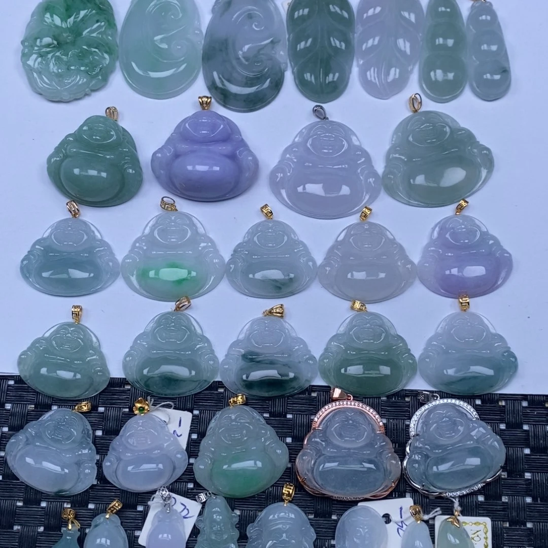 颈饰未镶嵌翡翠天然翡翠