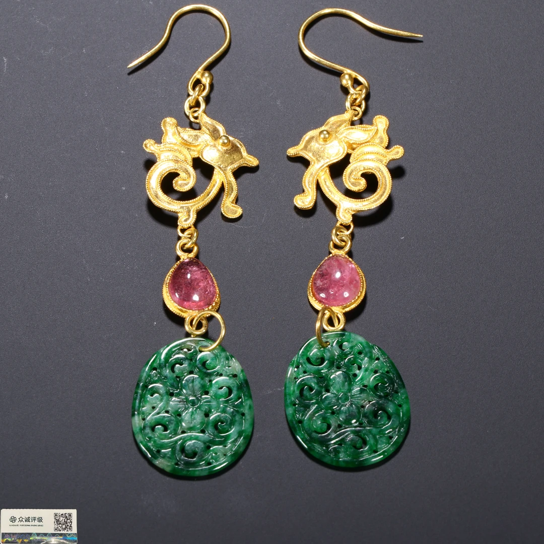 0925052/博古通今/集古藏今/翡翠耳坠/古董首饰