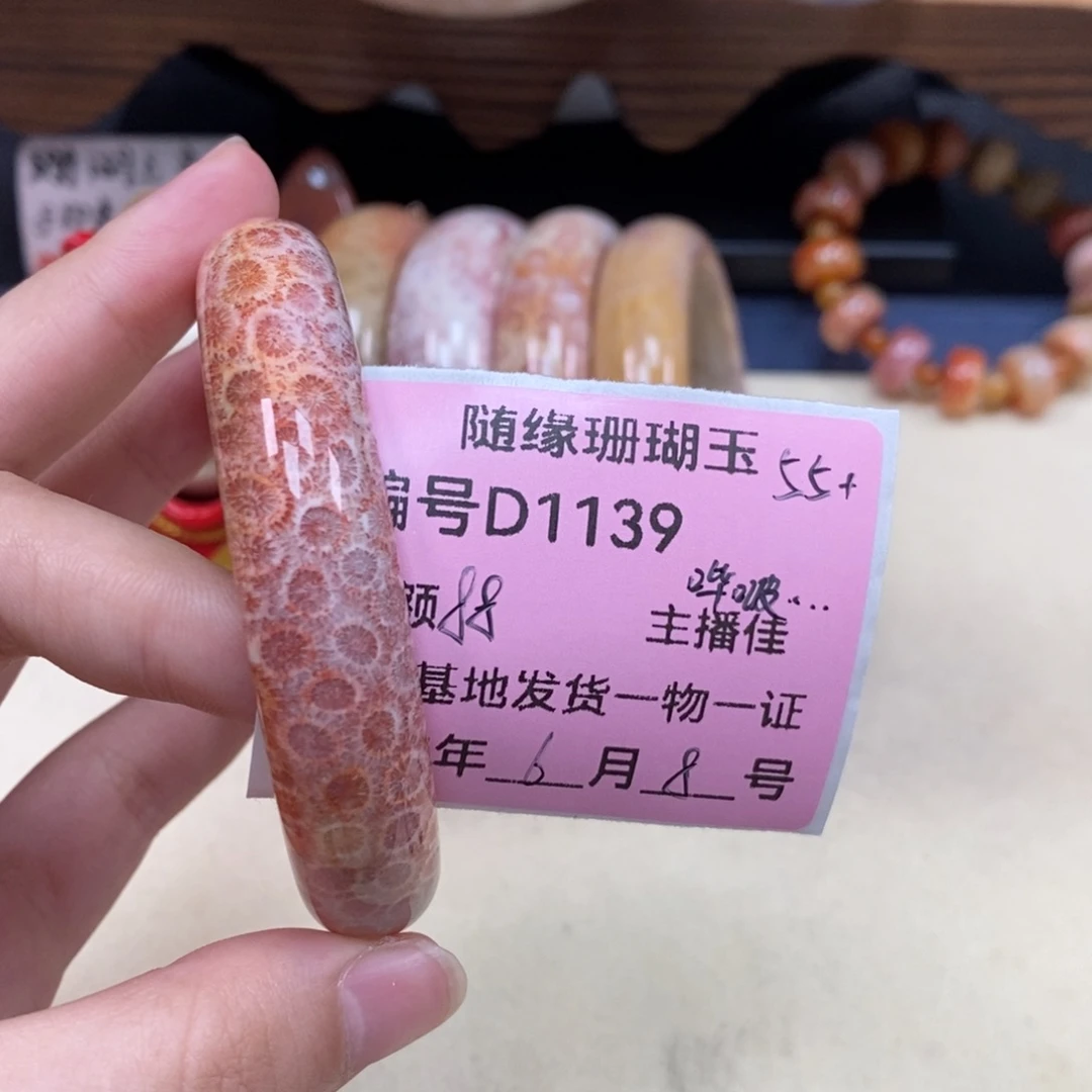 硅化珊瑚（珊瑚玉）D1139未镶嵌哔****啵