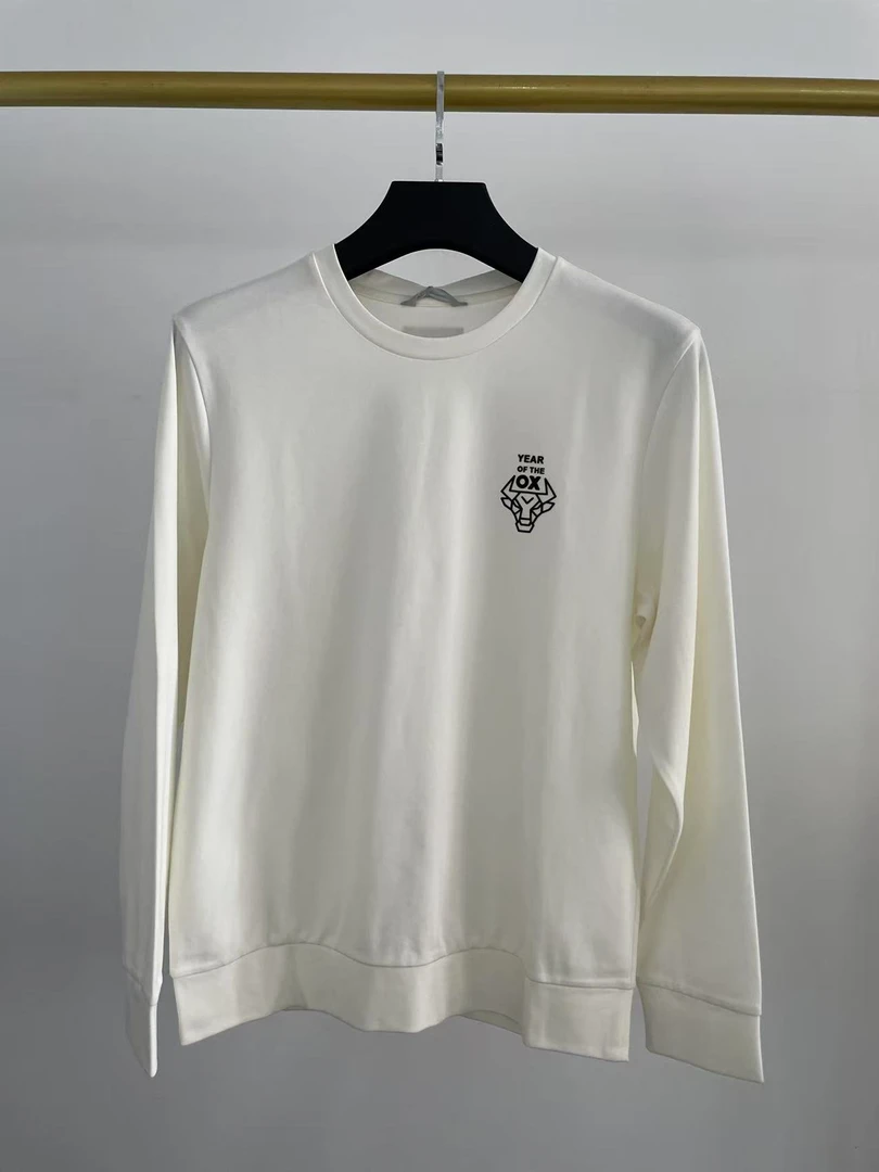 wy152男士秋季圆领长袖卫衣时尚新款白色简约款瑕疵款不退不换